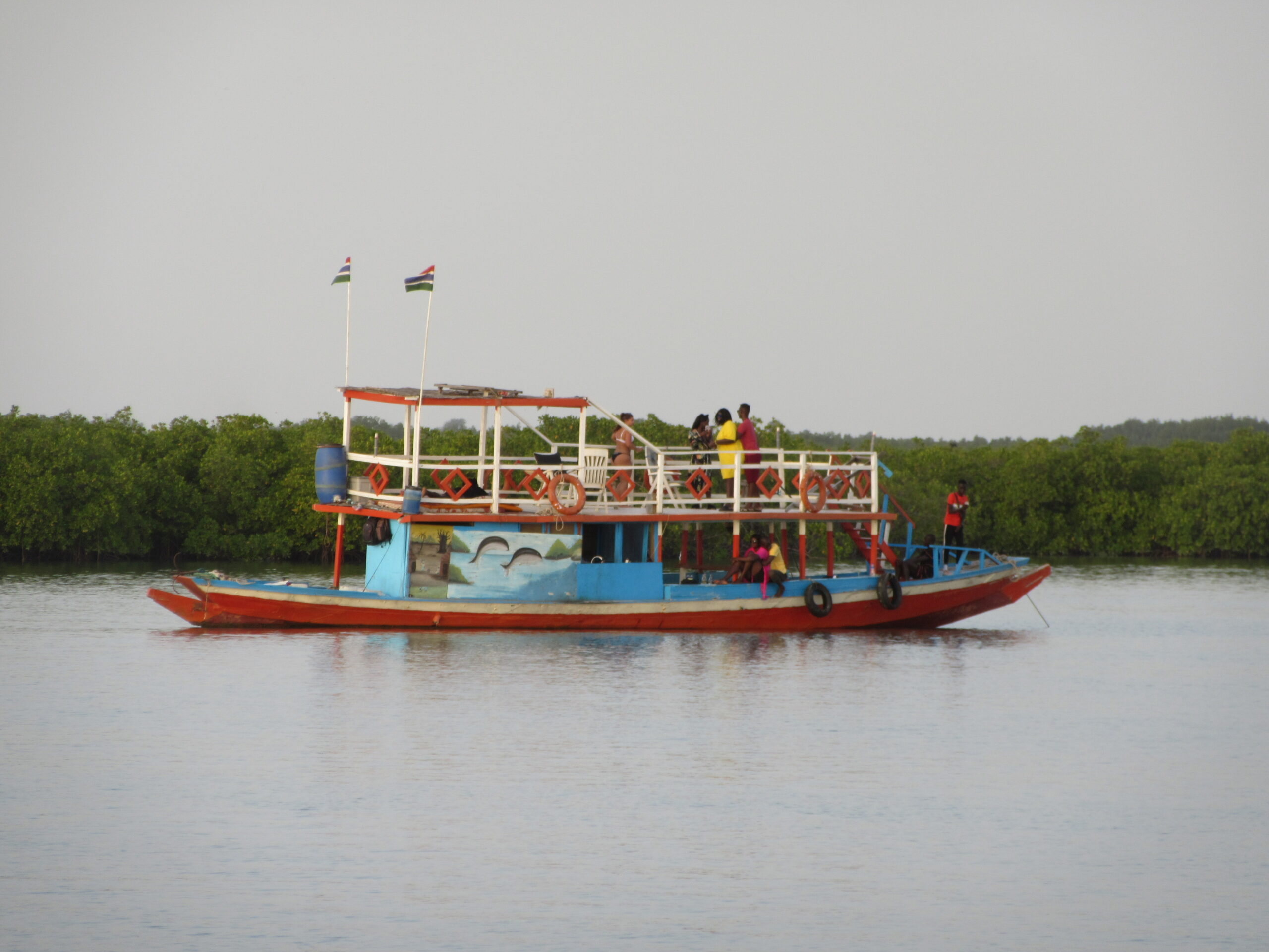 Tour boat on the River Gambia